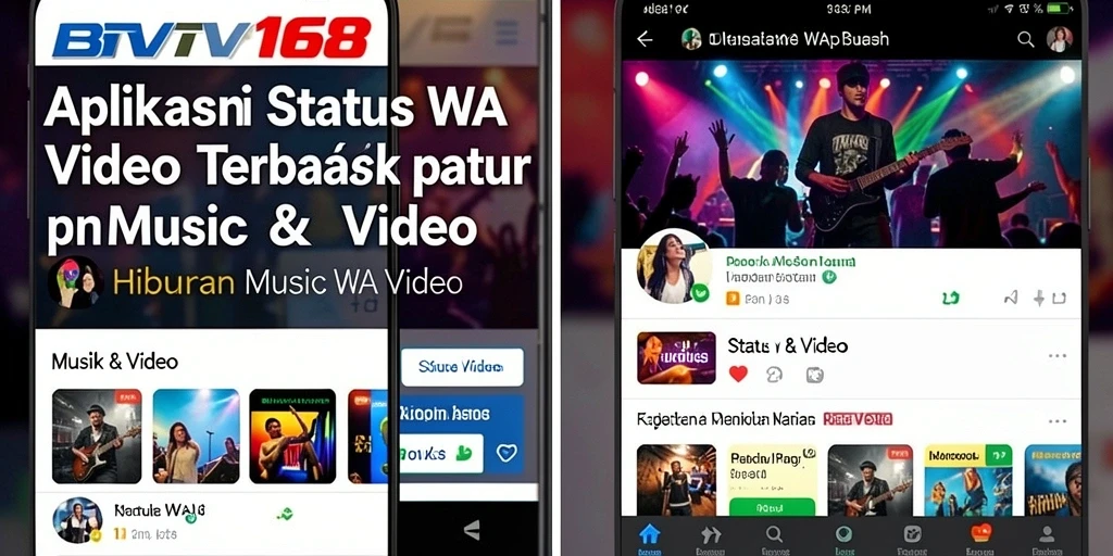 Antarmuka BTV168 menampilkan beragam pilihan video status yang menarik.