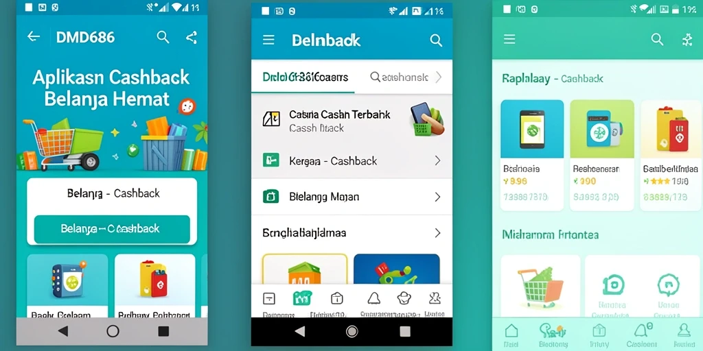 Tampilan antarmuka DMD686 dengan fitur Cashback yang menarik.