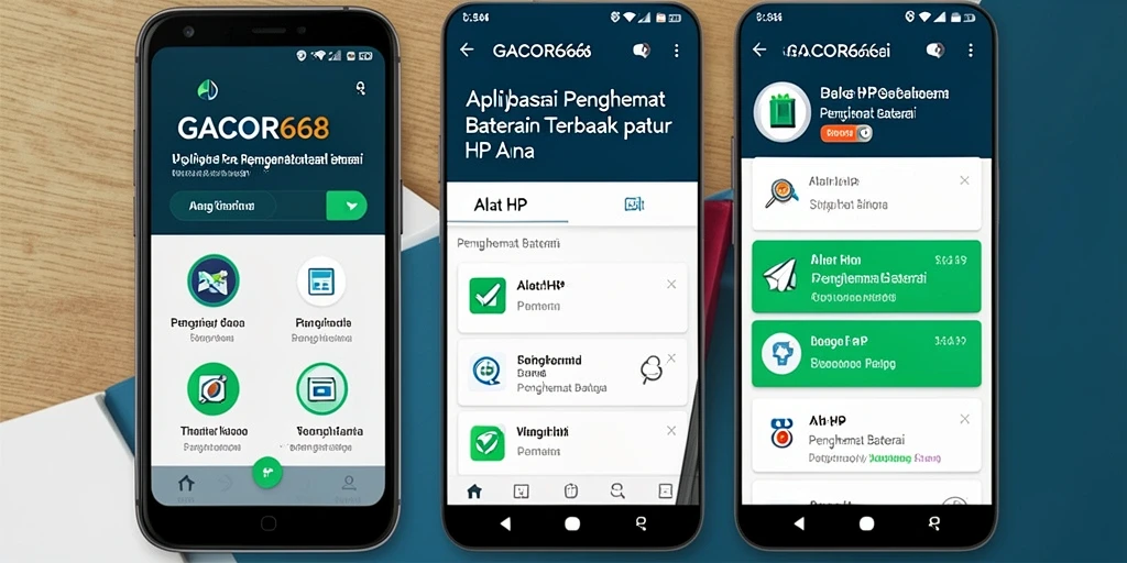 Tampilan antarmuka GACOR668 sebagai aplikasi Penghemat Baterai.