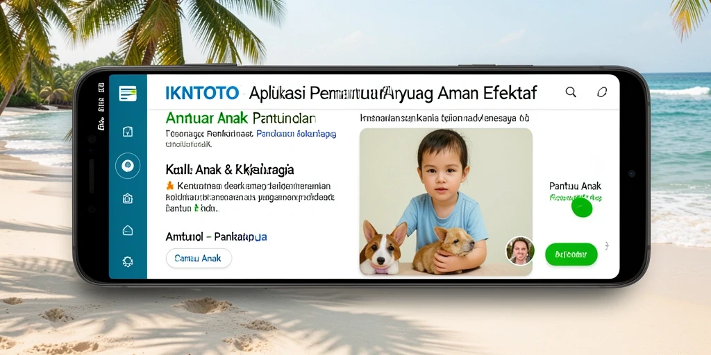 Antarmuka IKNTOTO yang ramah anak untuk pemantauan aktivitas digital.