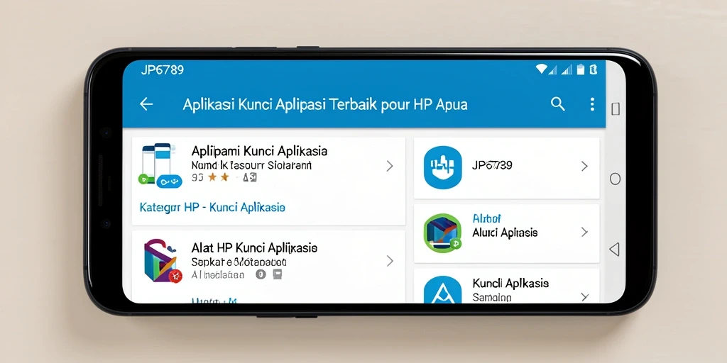 Antarmuka aplikasi Kunci Aplikasi JP6789 yang intuitif dan menarik.