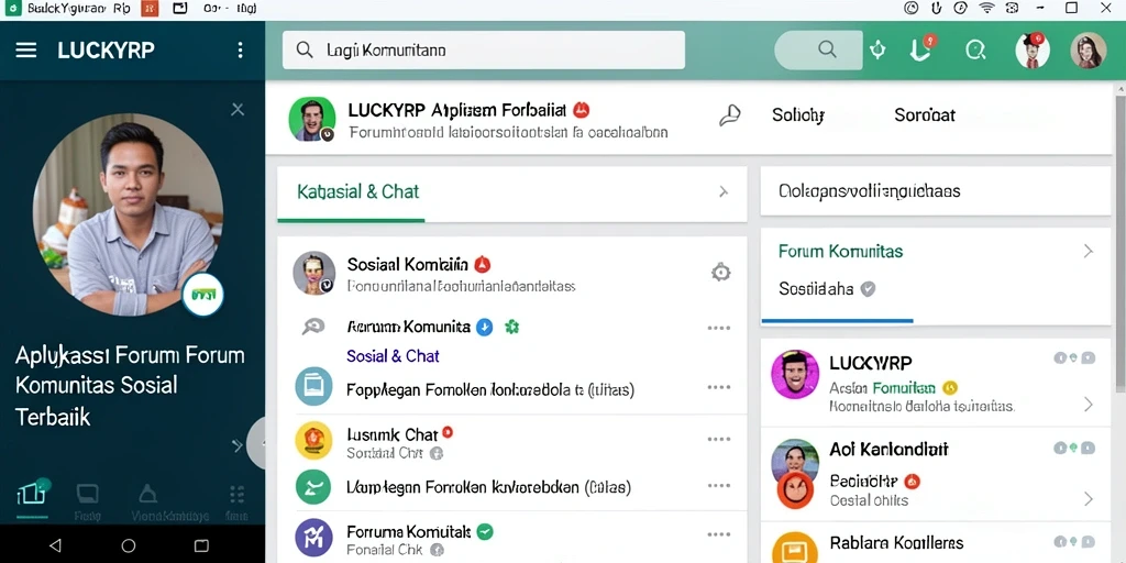 Antarmuka pengguna LUCKYRP yang intuitif dan mudah digunakan.