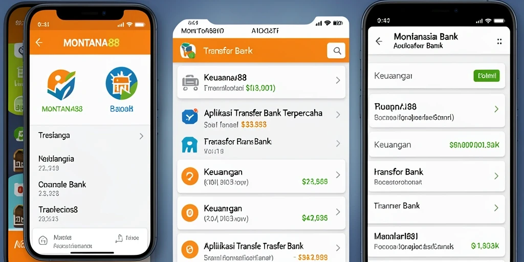 Screenshot MONTANA88 menampilkan antarmuka Transfer Bank yang sederhana dan efektif.