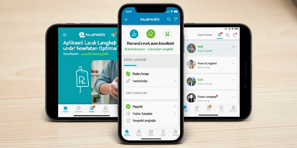 Tampilan antarmuka RAJAPANEN dengan statistik langkah harian.