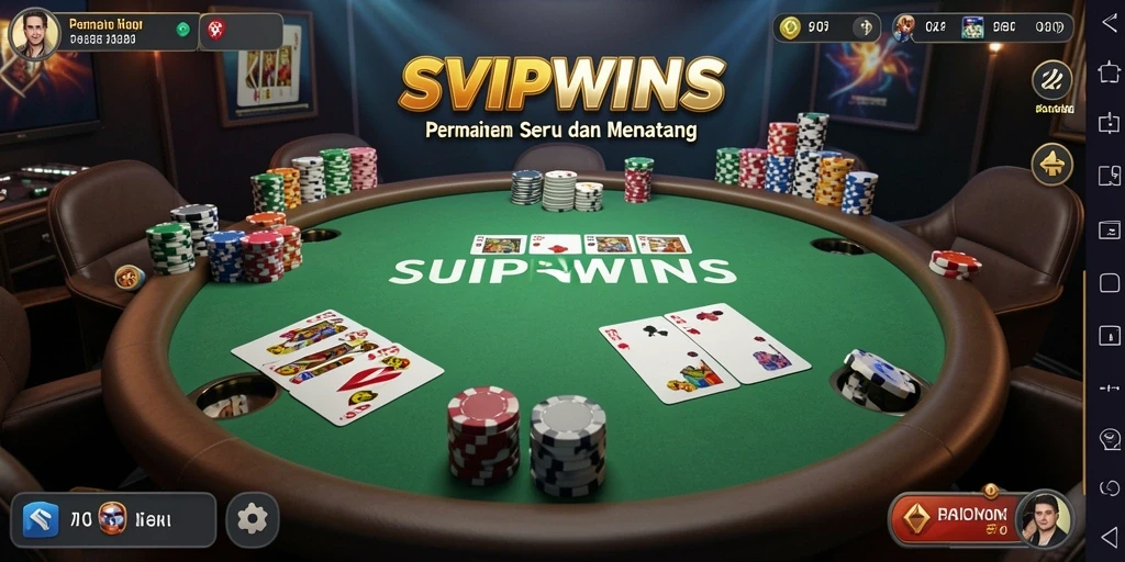 Antarmuka permainan poker yang menarik dan interaktif di SVIPWINS.