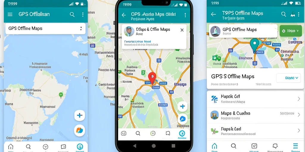 Antarmuka pengguna T9999 yang intuitif untuk navigasi offline.