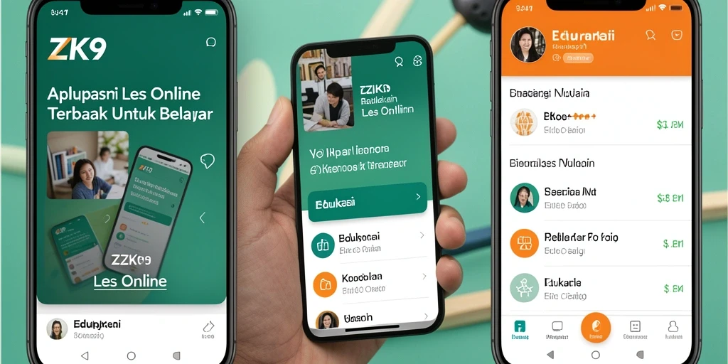 Antarmuka ZK9 yang modern dan mudah digunakan untuk Les Online.
