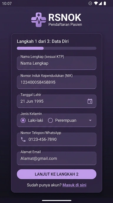 Buat Akun Baru rsnok Dengan Mudah di Android